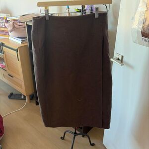 Babaton Aritzia Articulate Pencil Skirt Heather Rich Mocha Brown Women's Size 10